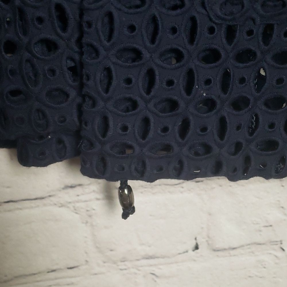 Chicos Navy Blue Net Jacket - Picture 8 of 9